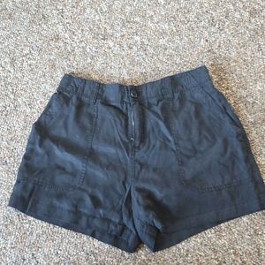 Sanctuary Black Cargo Shorts High-Waisted Relaxed Fit